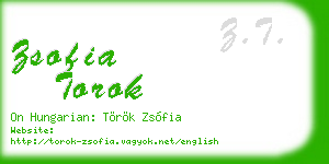 zsofia torok business card